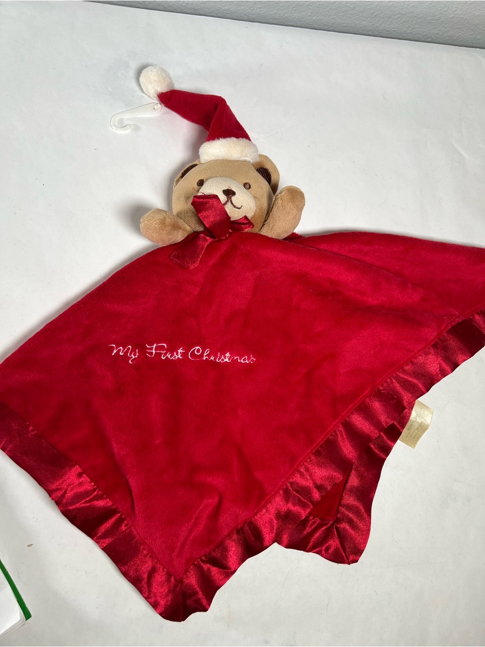 Kidsline Red 'My First Christmas'‎ Teddy Lovey Blanket
